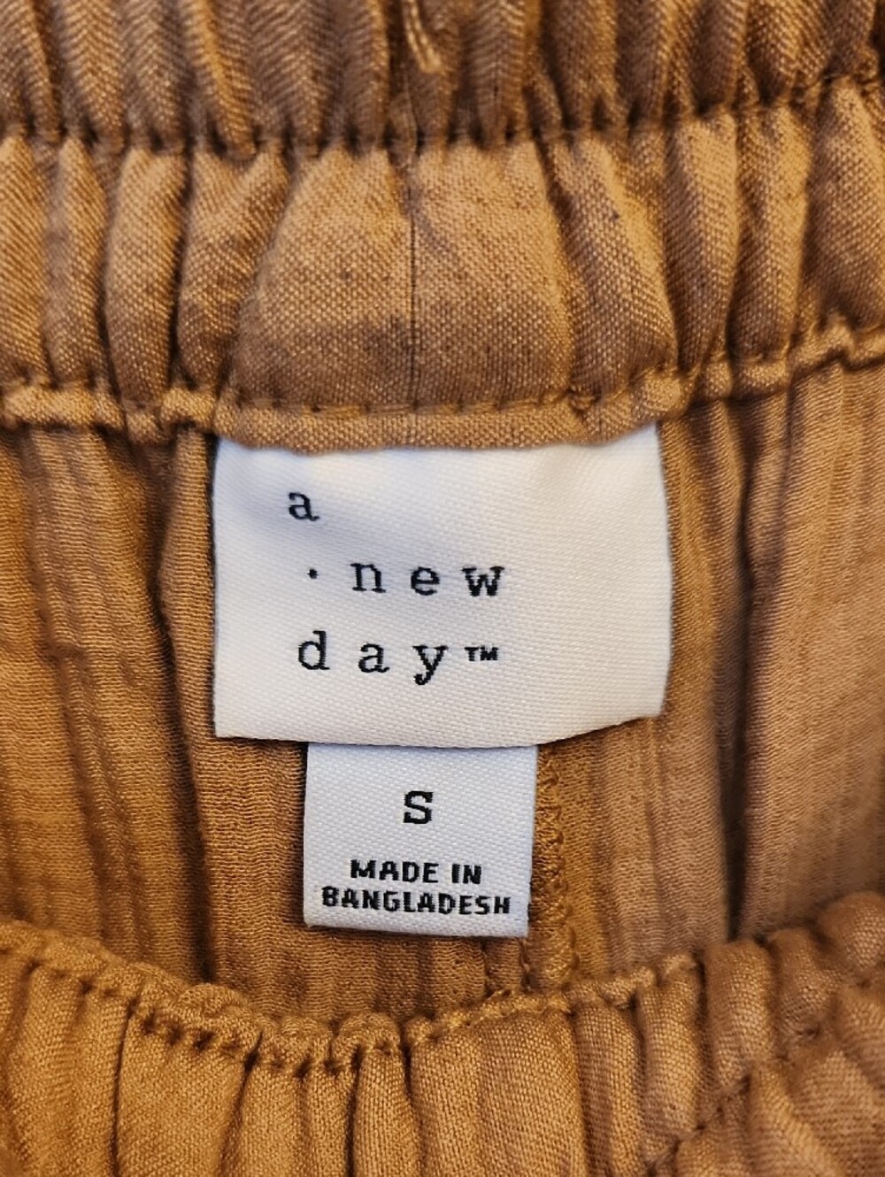 a new day - Like New Camel Wide Leg Linen Pants - S - Picture 2 of 5